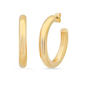 Large Gold Tubular Hoops