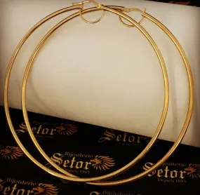 Large hoop earrings