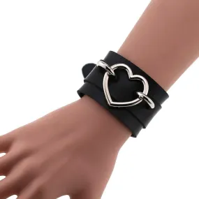 Leather Wristband Cuff goth gothic punk