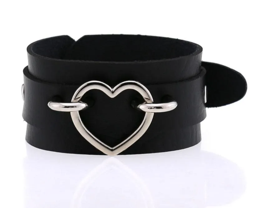 Leather Wristband Cuff goth gothic punk