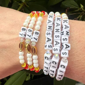 Little Words Project Kansas City Yellow & Red Bracelet