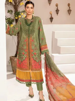 M Prints By Maria B Eid Embroidered Lawn 3 Piece Unstitched Suit MB24E2 6A