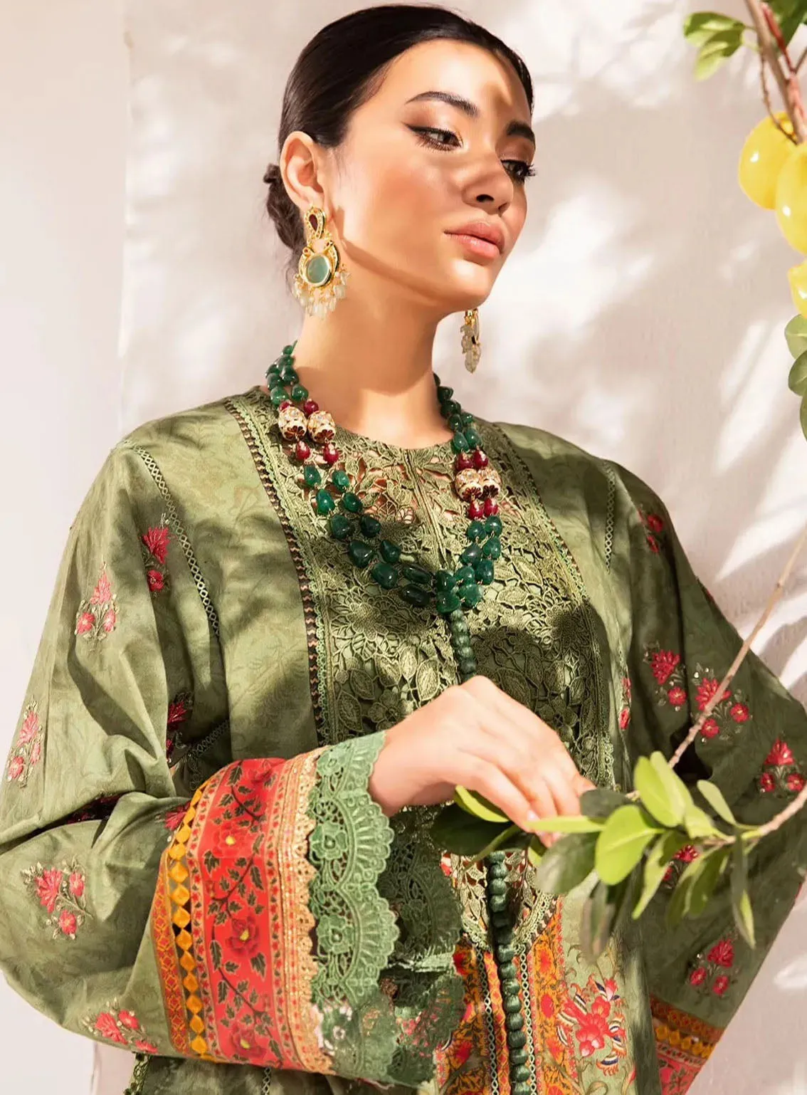 M Prints By Maria B Eid Embroidered Lawn 3 Piece Unstitched Suit MB24E2 6A