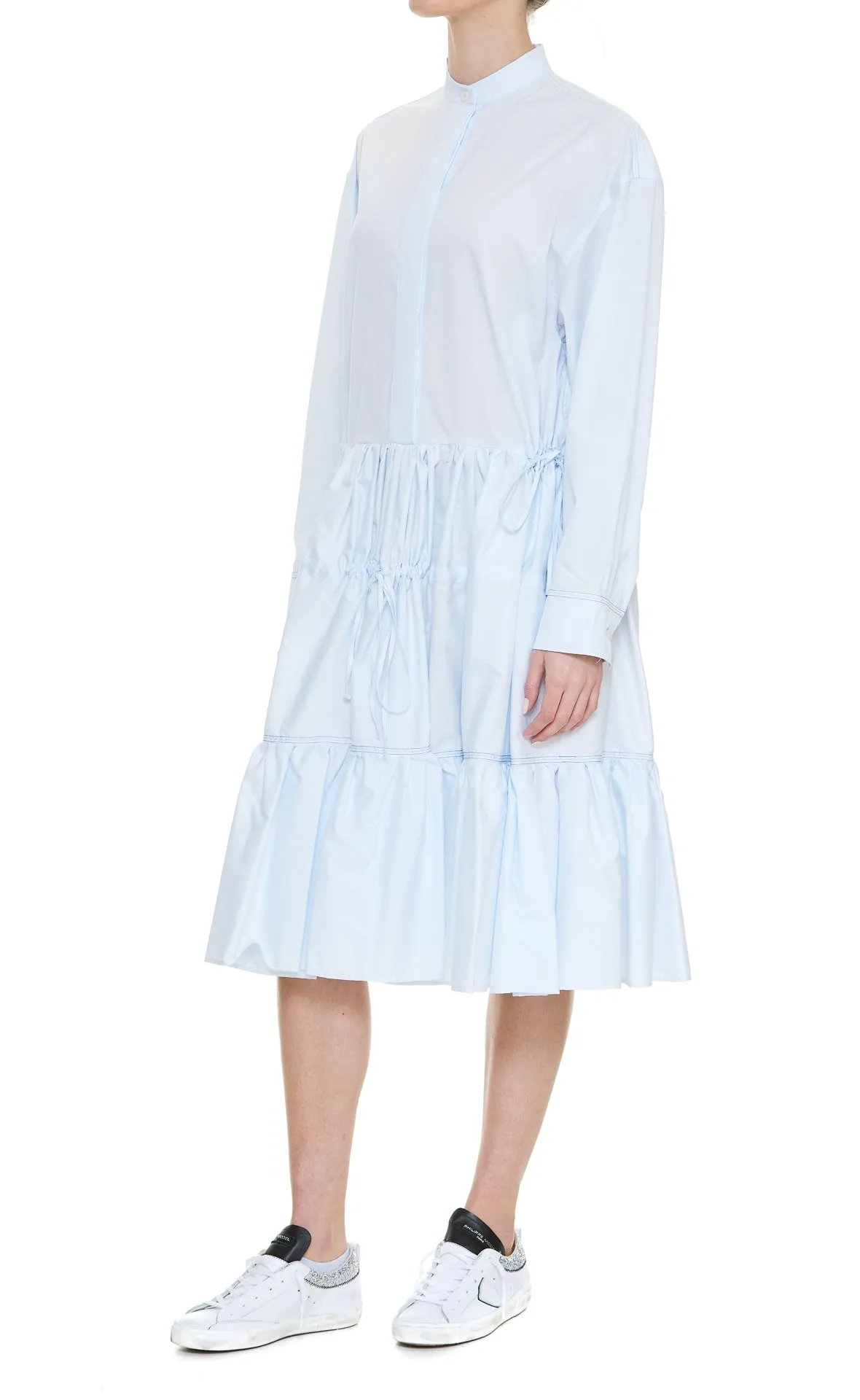 Marni Chemisier Drawstring Waist Dress