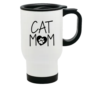 Metal Coffee and Tea Travel Mug Cat Mom