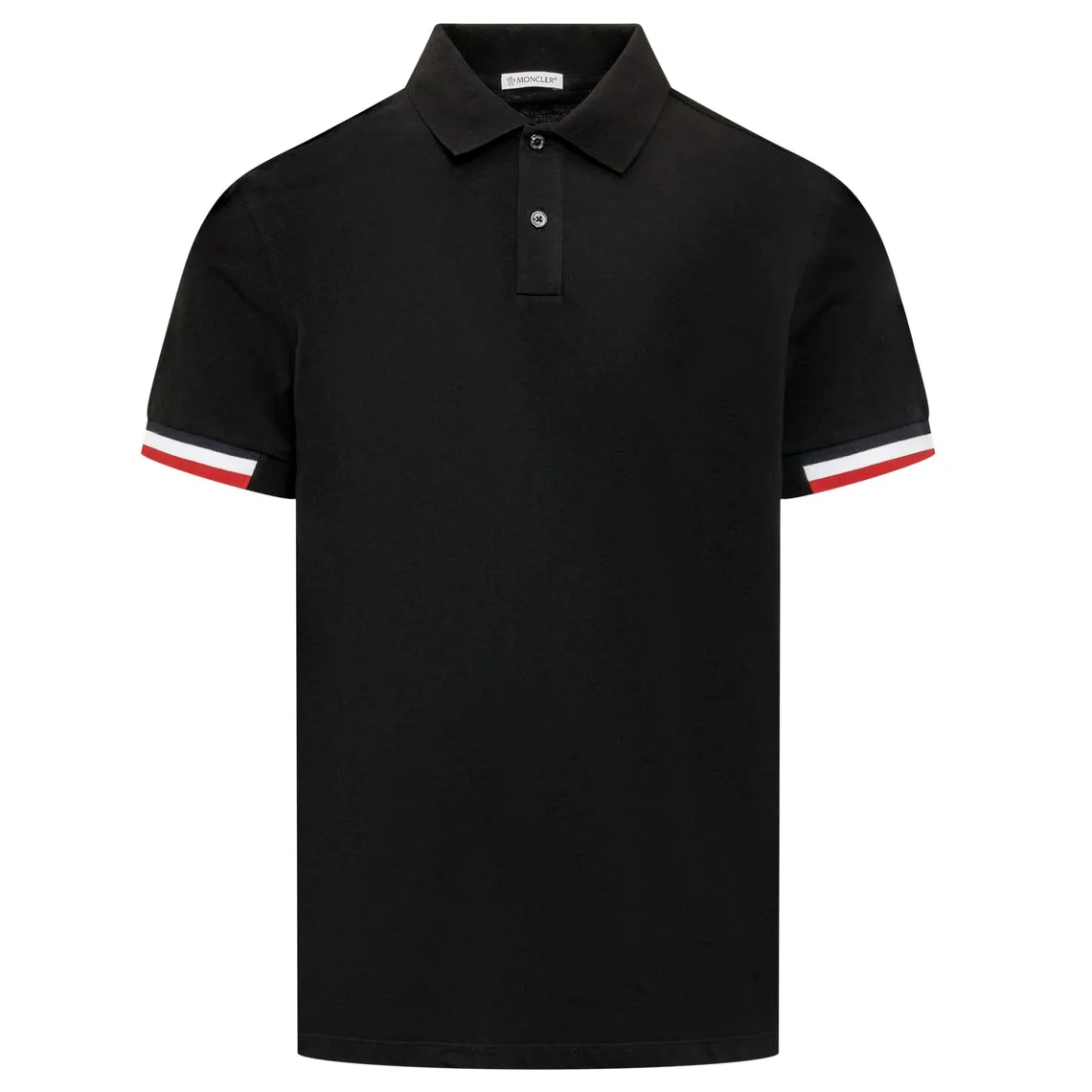 MONCLER  |Cotton Short Sleeves Logos on the Sleeves Logo Polos