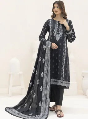 Monochrome By Alzohaib Digital Printed Lawn 3 Piece Unstitched Suit AZ24M MDL-09