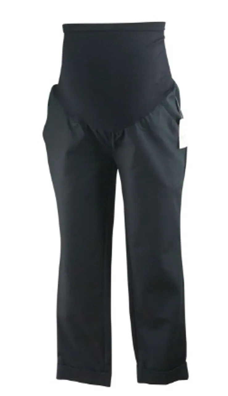 *New* Black A Pea in the Pod Maternity Cropped Cuffed Career Pants (Size Small)