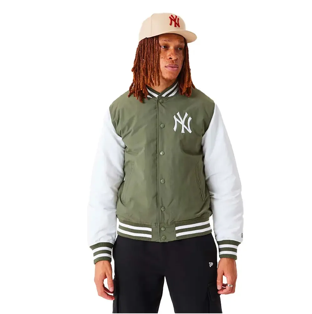 New York Yankees Mlb Team Logo Medium Green Bomber Jacket