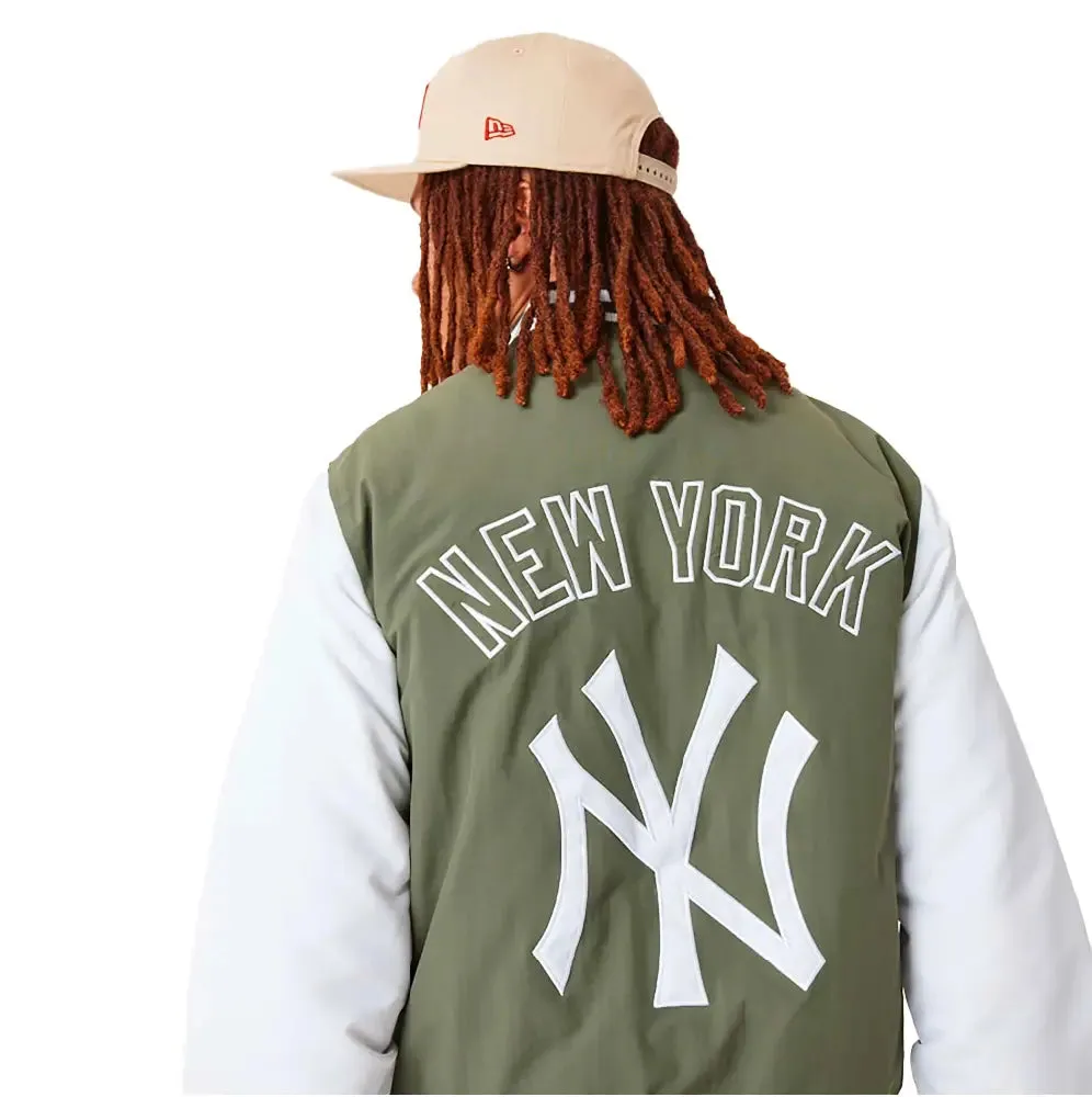 New York Yankees Mlb Team Logo Medium Green Bomber Jacket