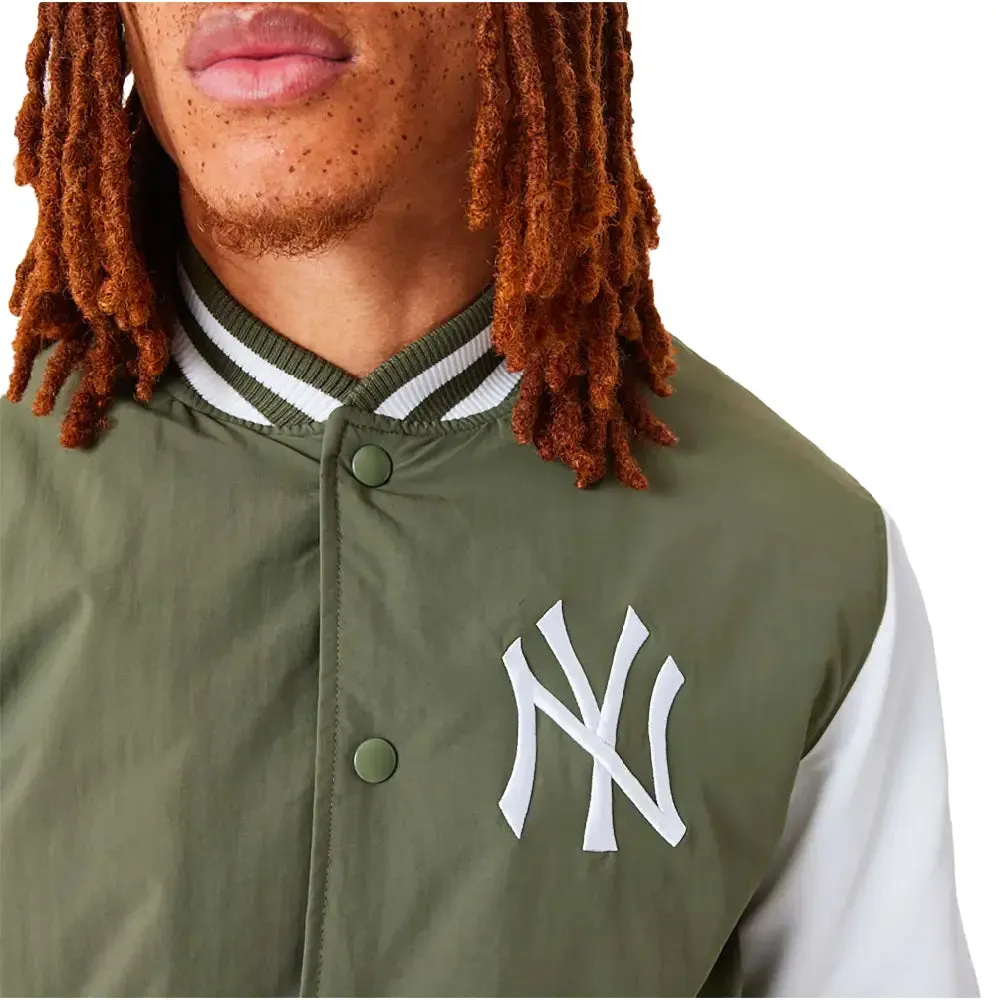 New York Yankees Mlb Team Logo Medium Green Bomber Jacket