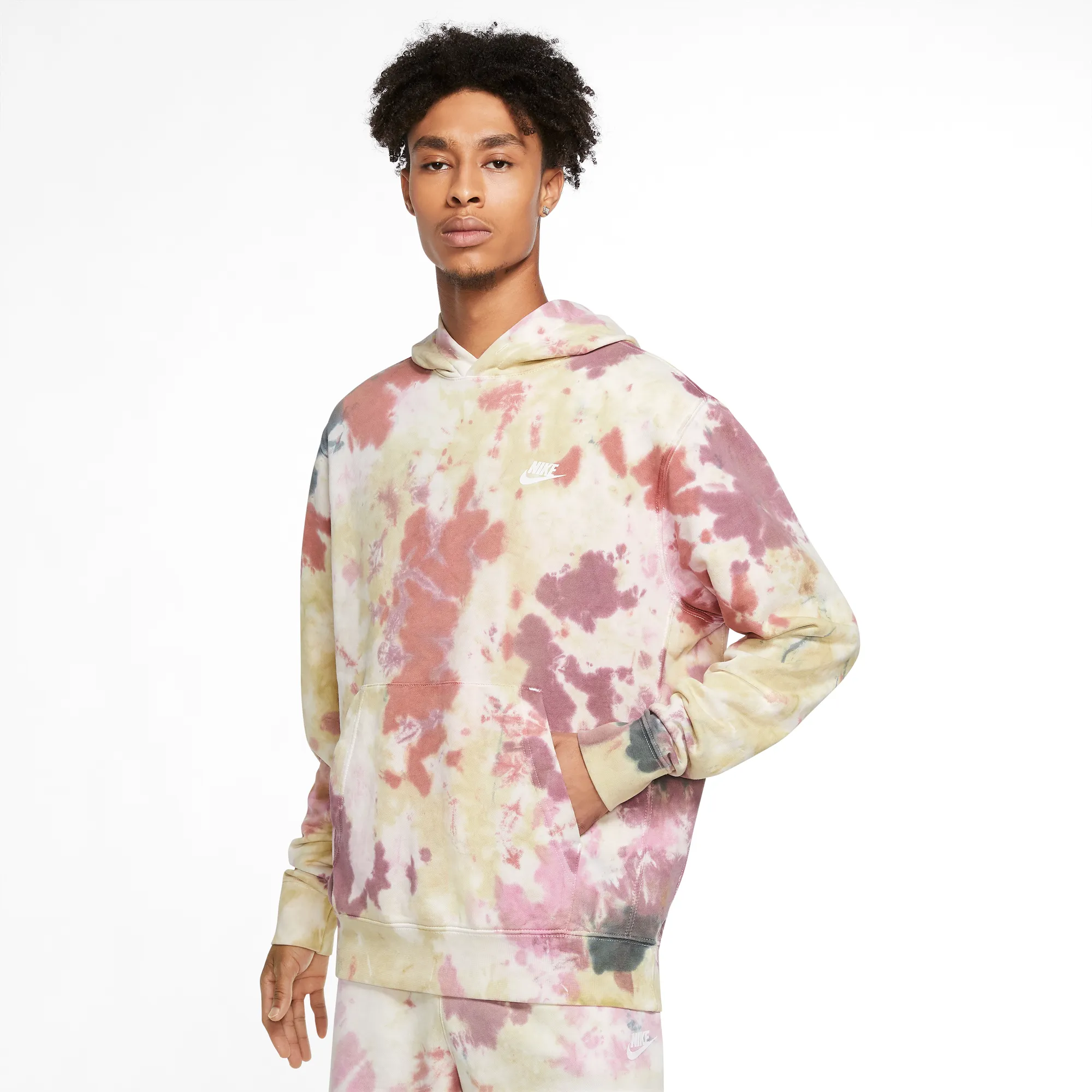 NIKE SPORTSWEAR TIE-DYE PULLOVER HOODIE