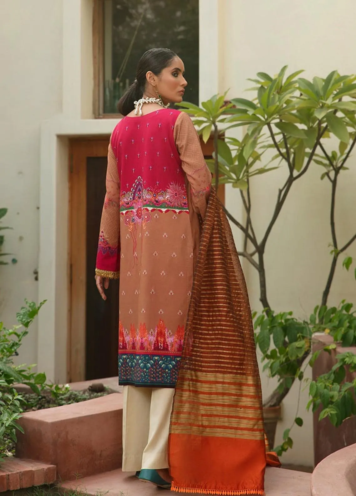 Nissa By Rajbari Embroidered Linen Unstitched 3 Piece Suit - 6A