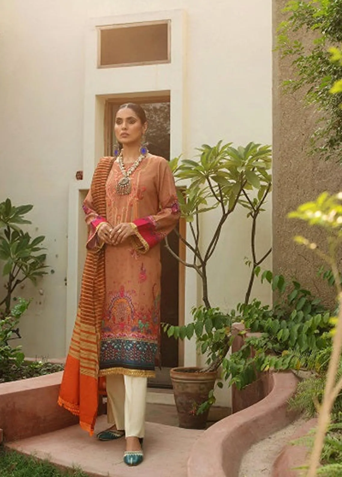 Nissa By Rajbari Embroidered Linen Unstitched 3 Piece Suit - 6A