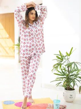 Nutella Night Suit Set For Women