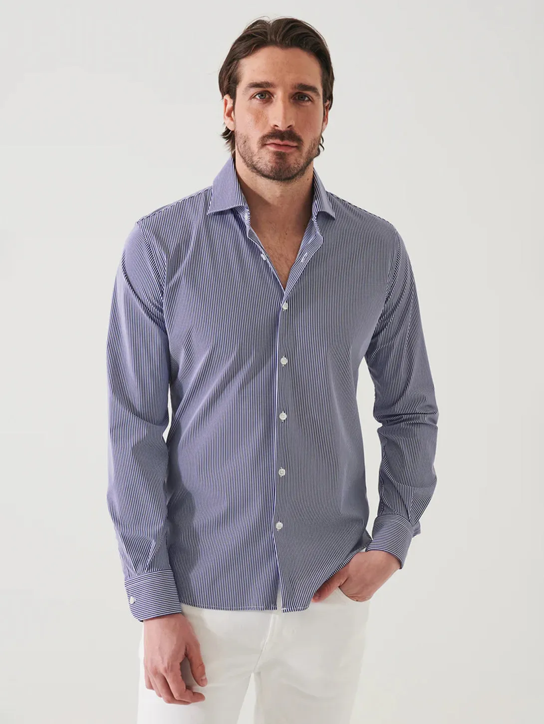 Nylon Stripe Shirt - Midnight