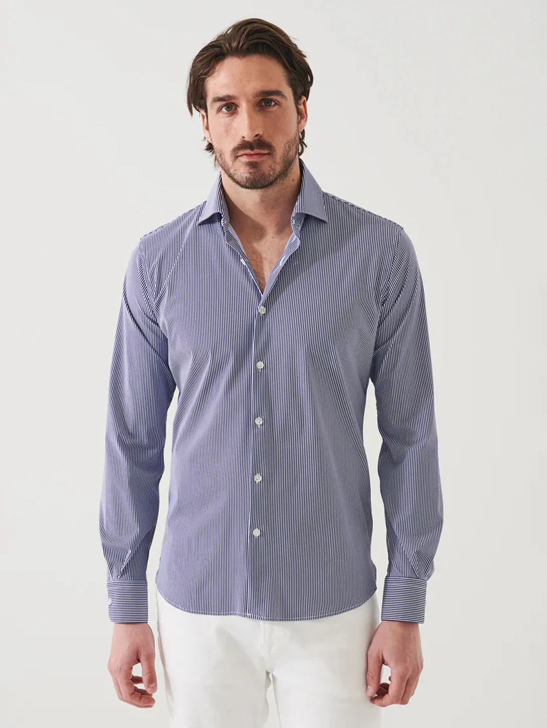 Nylon Stripe Shirt - Midnight