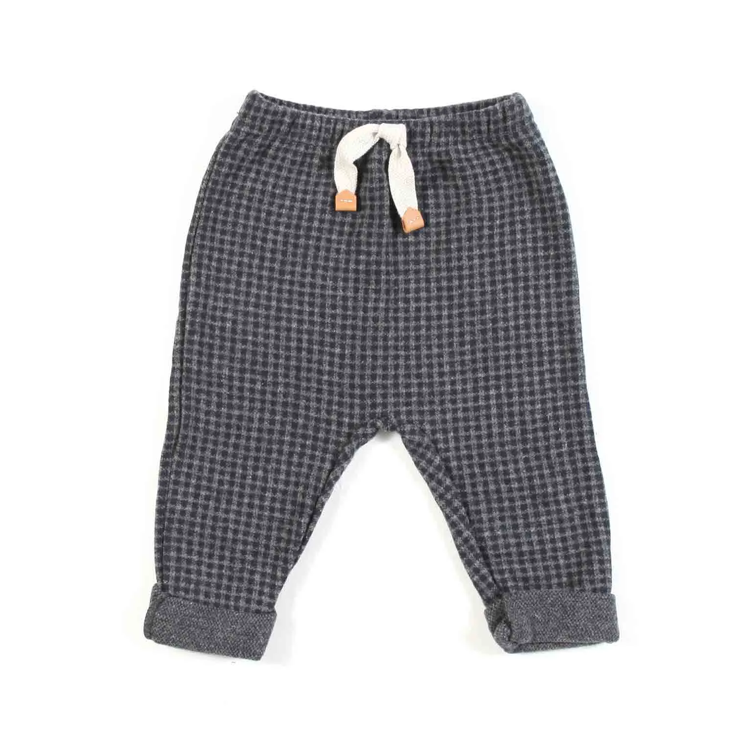 One More In The Family Navy Blue And Grey Seba Pants For Child And Baby