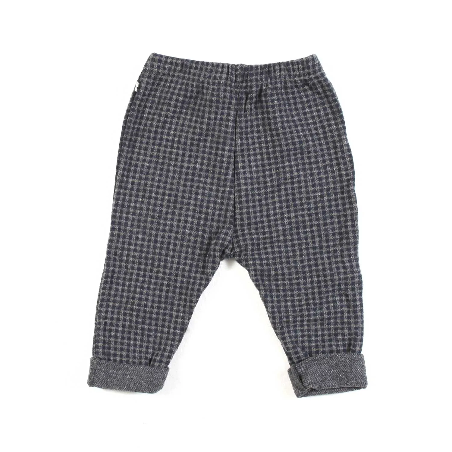 One More In The Family Navy Blue And Grey Seba Pants For Child And Baby