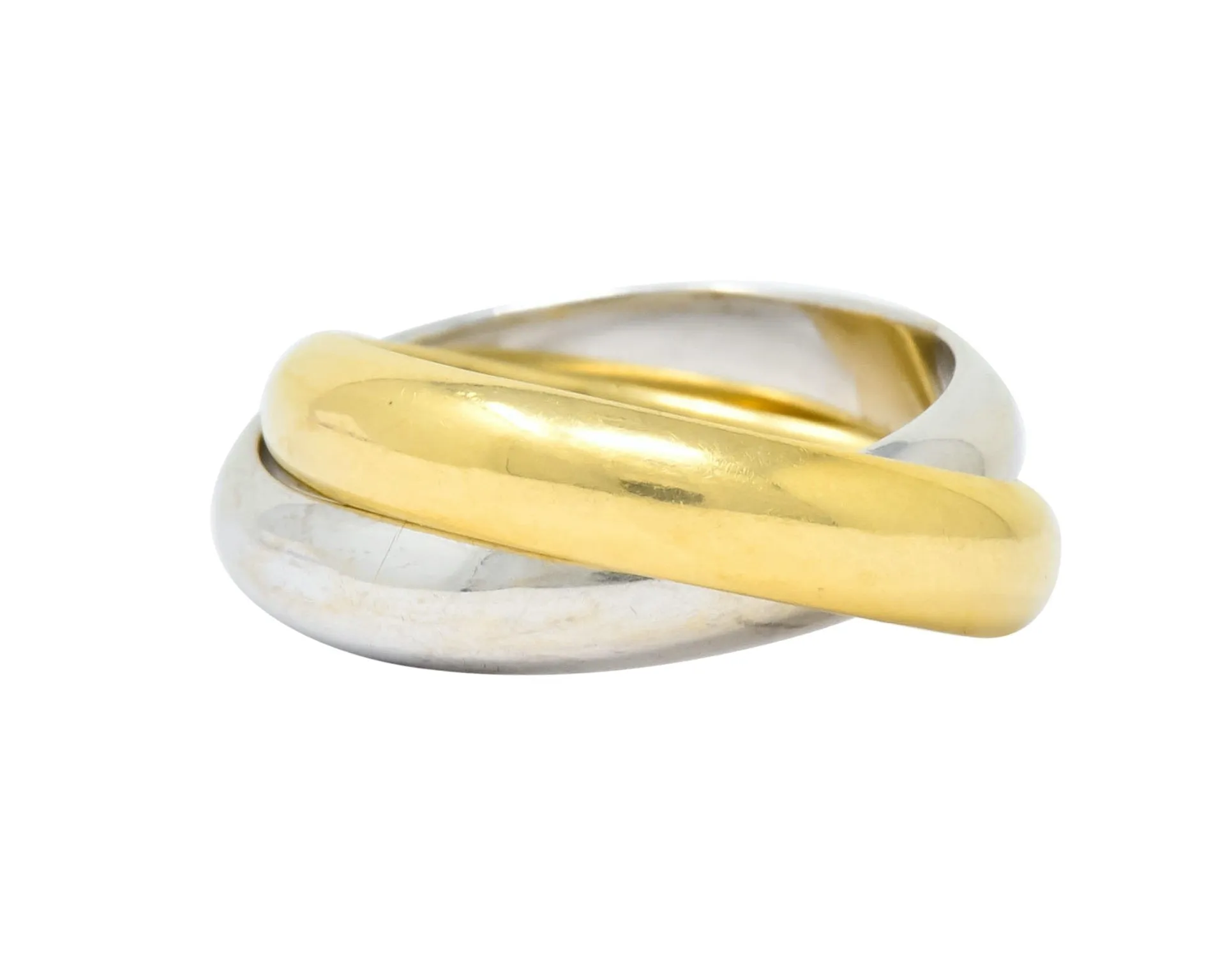 Paloma Picasso Tiffany & Co. 18 Karat Two-Tone Gold Melody Rolling Band Ring