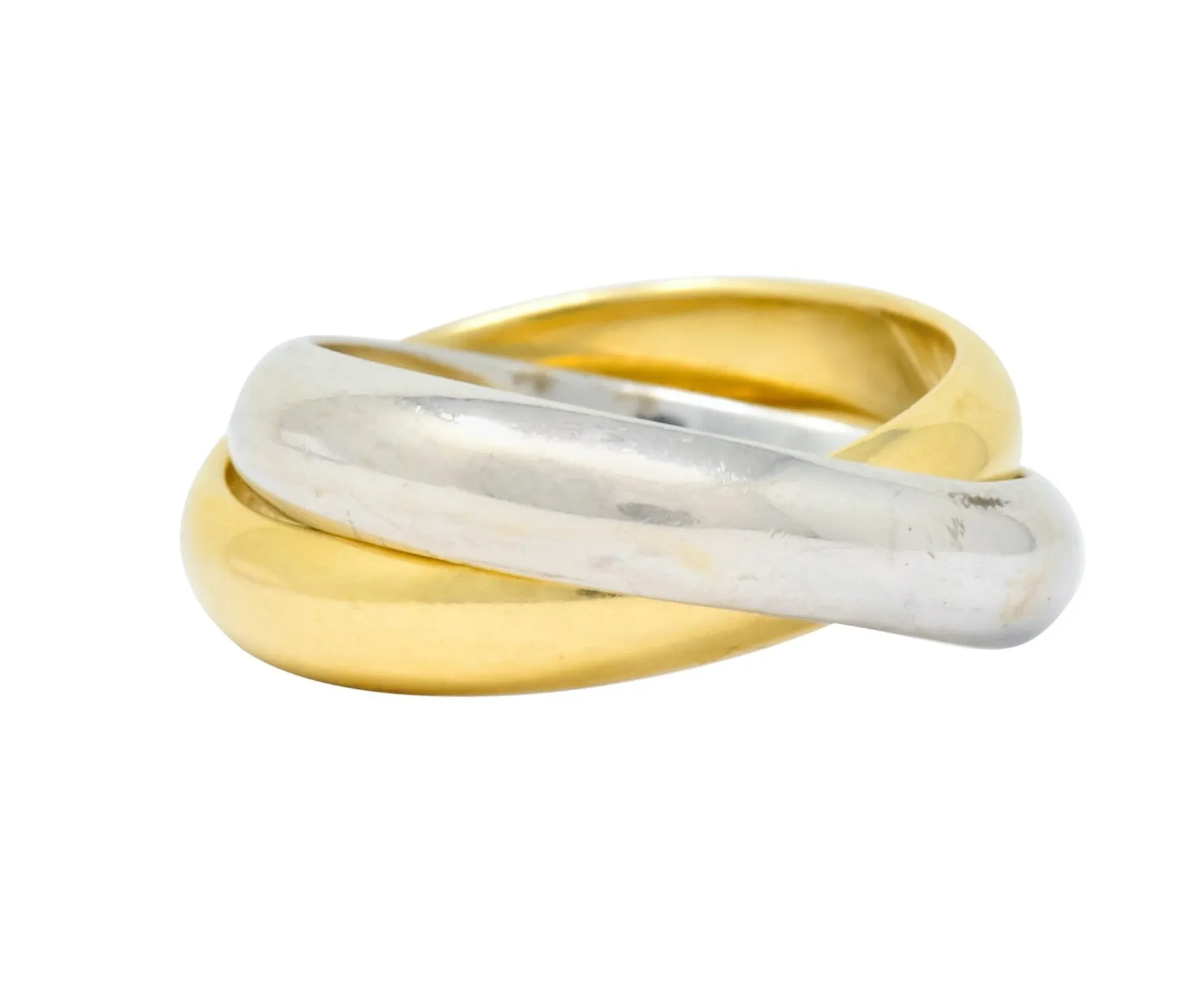 Paloma Picasso Tiffany & Co. 18 Karat Two-Tone Gold Melody Rolling Band Ring