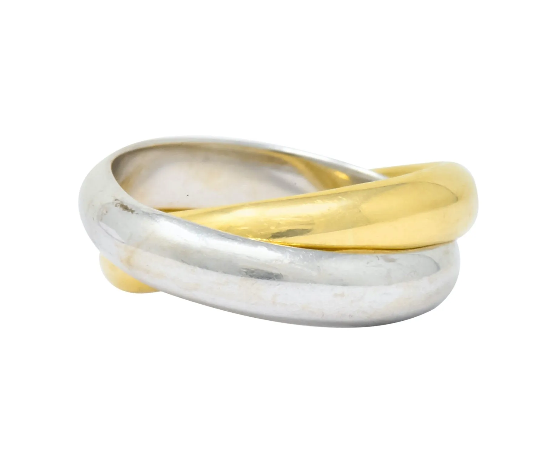 Paloma Picasso Tiffany & Co. 18 Karat Two-Tone Gold Melody Rolling Band Ring