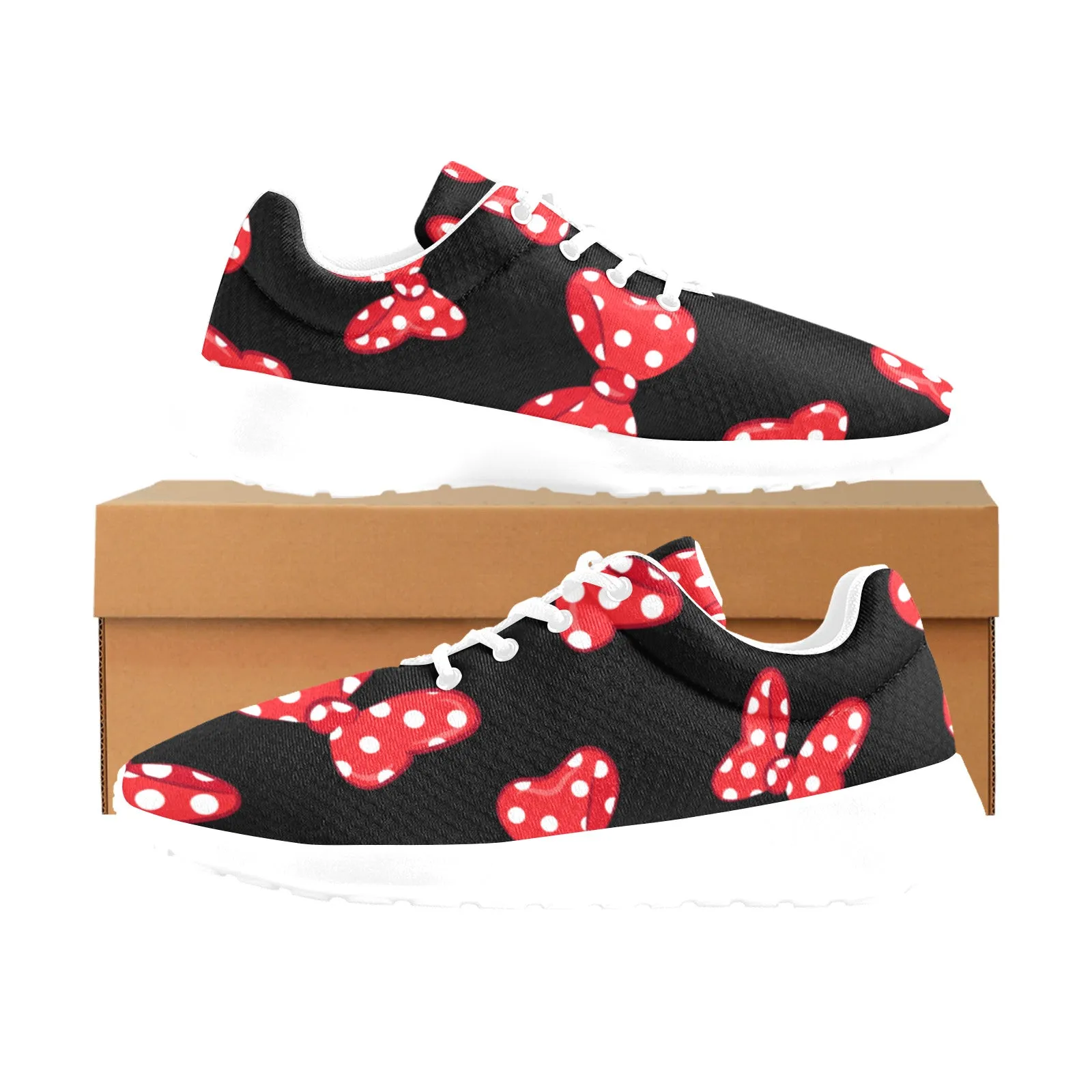 Polka Dot Bows Women's Athletic Shoes