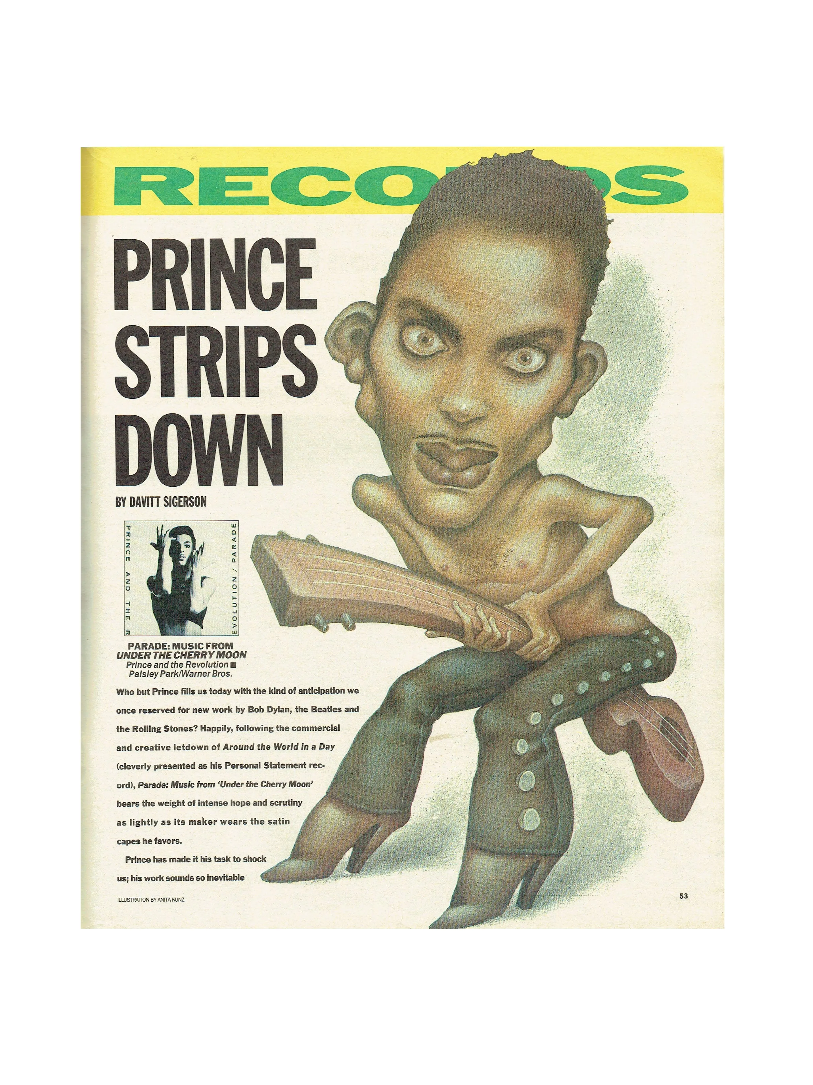 Prince – Rolling Stone Original Magazine April 24th 1986 Prince's Woman