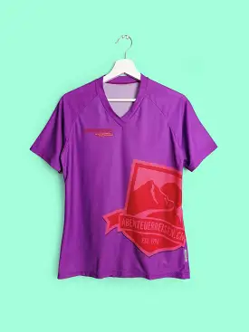 Purple Unisex Polyester Sports T-shirt Cycling Jersey