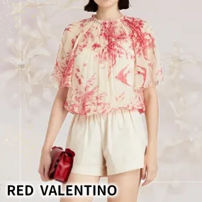 RED VALENTINO  |Short Sleeves Puff Sleeves Shirts & Blouses