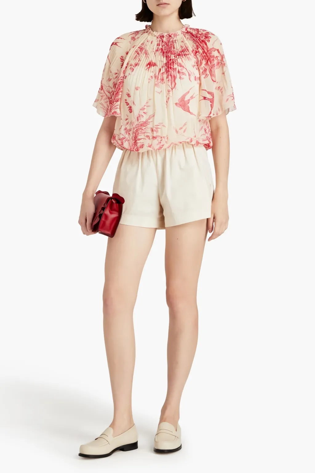 RED VALENTINO  |Short Sleeves Puff Sleeves Shirts & Blouses