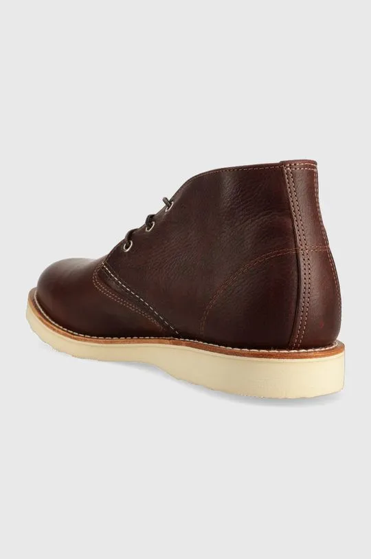 Red Wing leather shoes Chukka men's brown color 3141