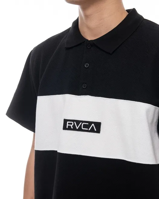 RVCA  |Plain Short Sleeves Logo Polos