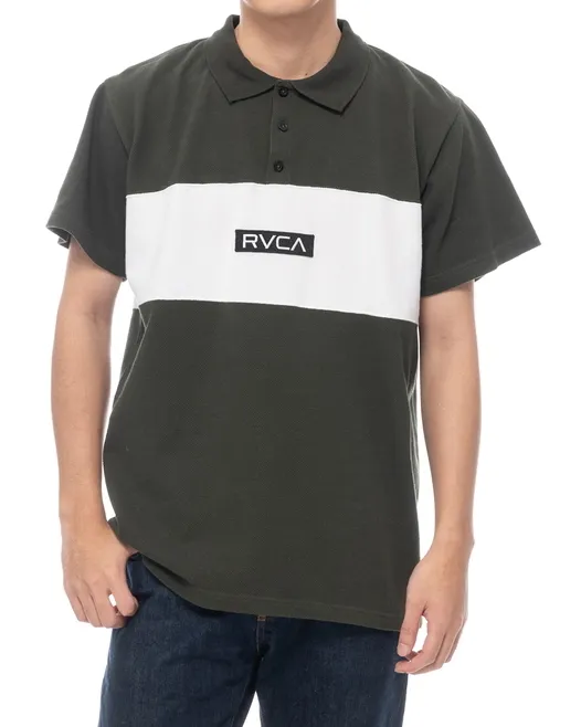 RVCA  |Plain Short Sleeves Logo Polos