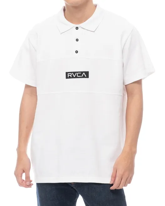 RVCA  |Plain Short Sleeves Logo Polos