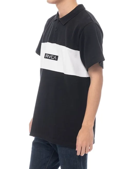 RVCA  |Plain Short Sleeves Logo Polos