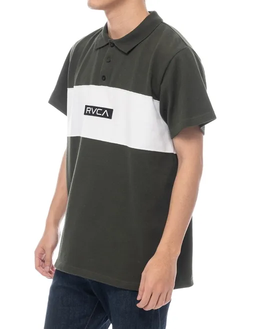 RVCA  |Plain Short Sleeves Logo Polos