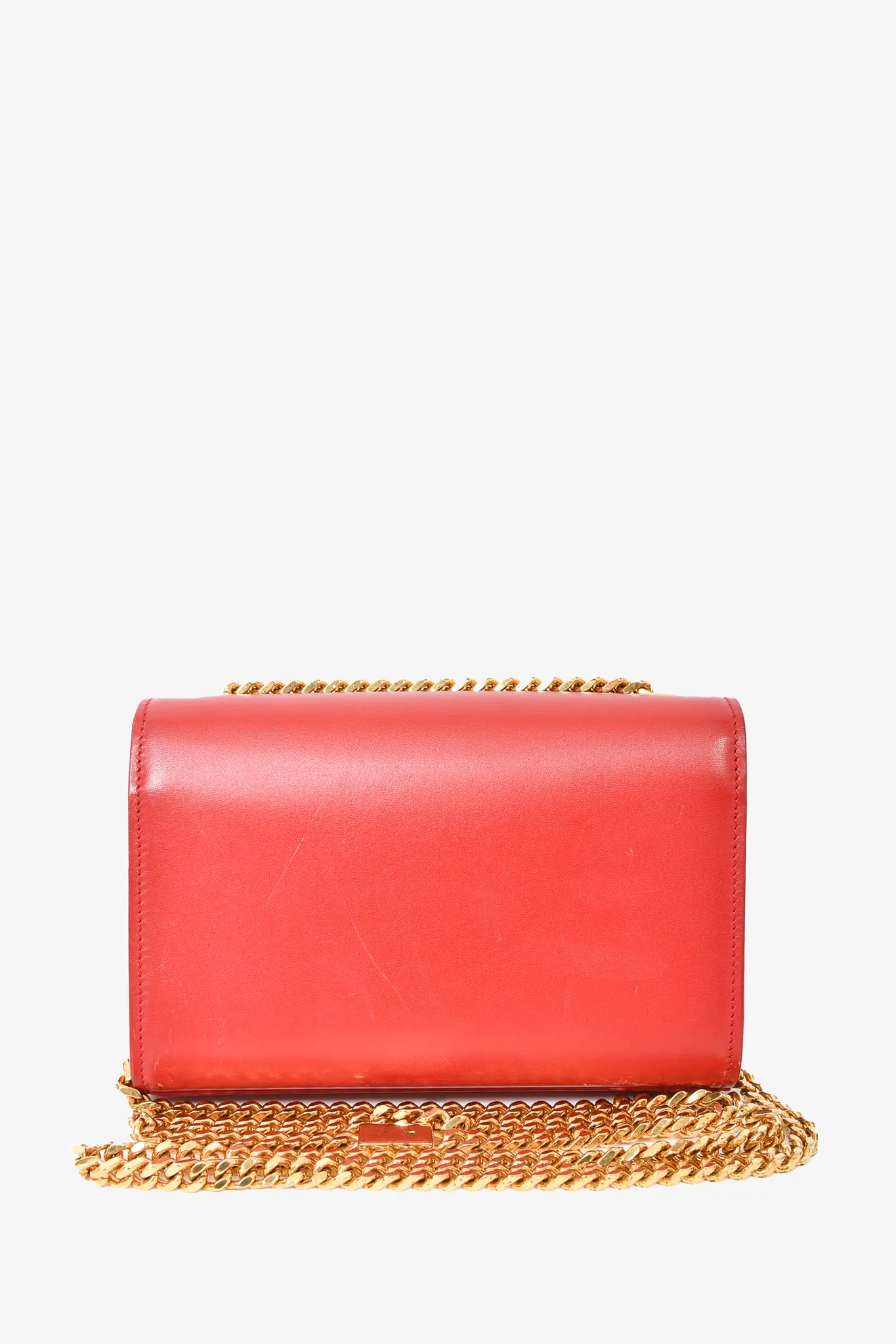 Saint Laurent Red Leather Kate Tassel Small Crossbody Bag (As Is)