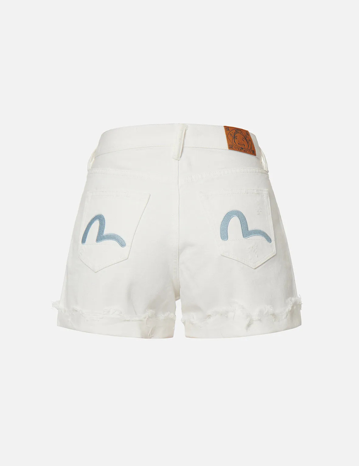 Seagull Embroidery Denim Shorts