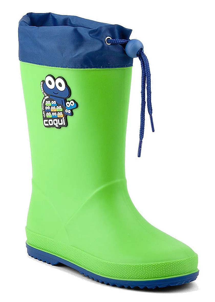 shoes Coqui 8508/Rainy Collar - Lime/Royal - kid´s