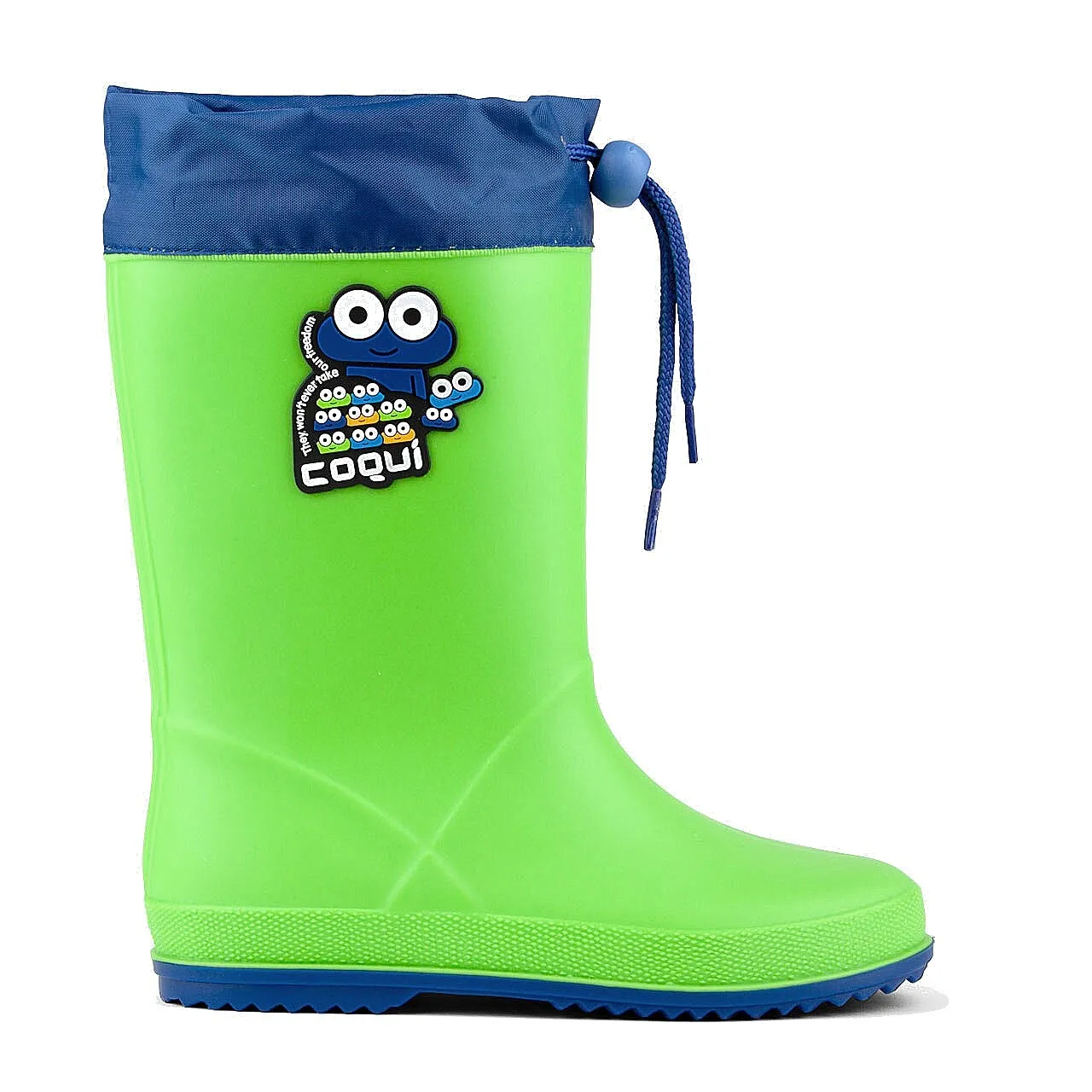 shoes Coqui 8508/Rainy Collar - Lime/Royal - kid´s