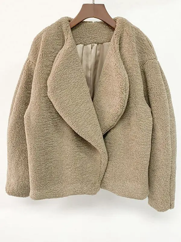 Short Plush Women Winter Coat