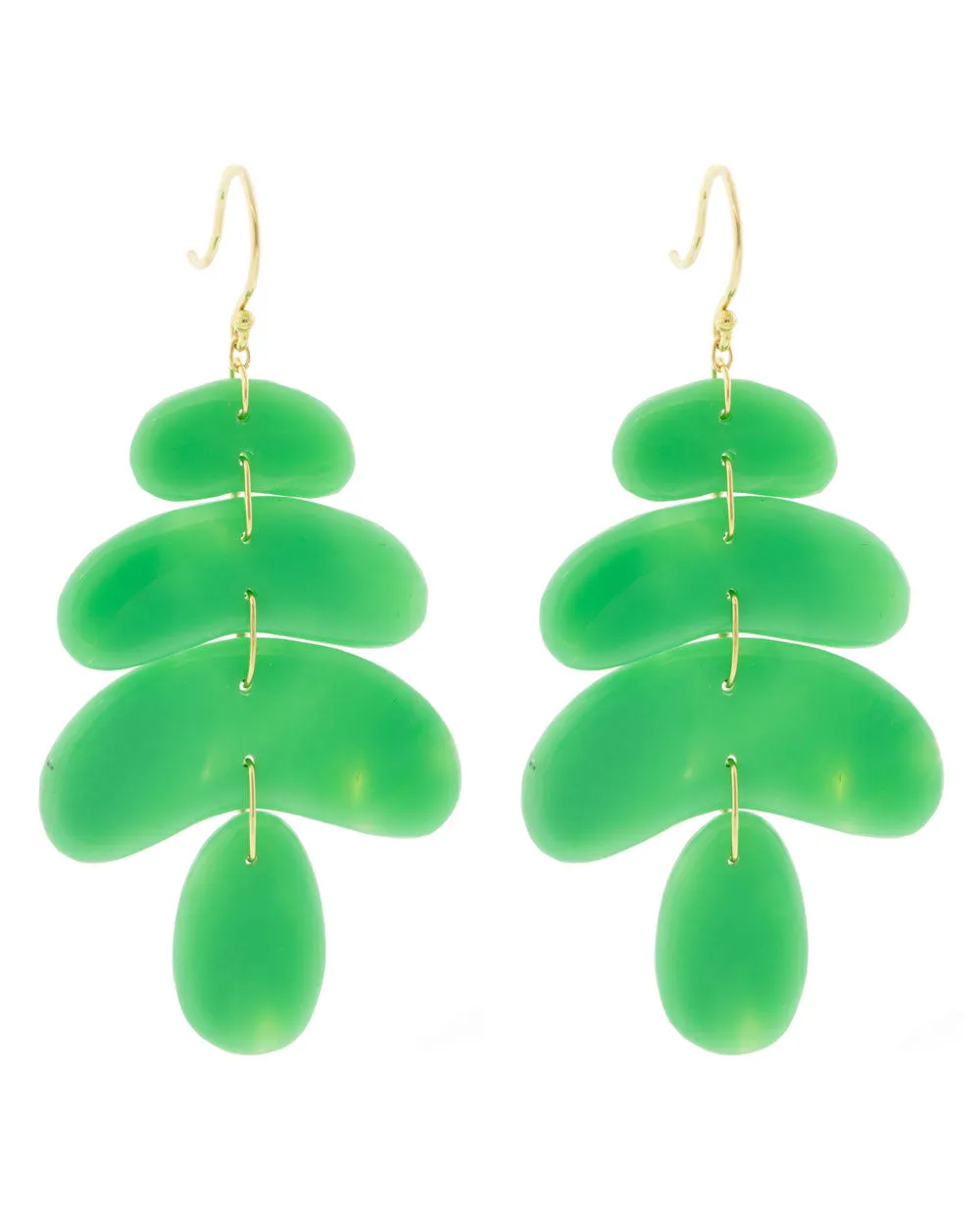 Small Totem Chrysoprase Earrings