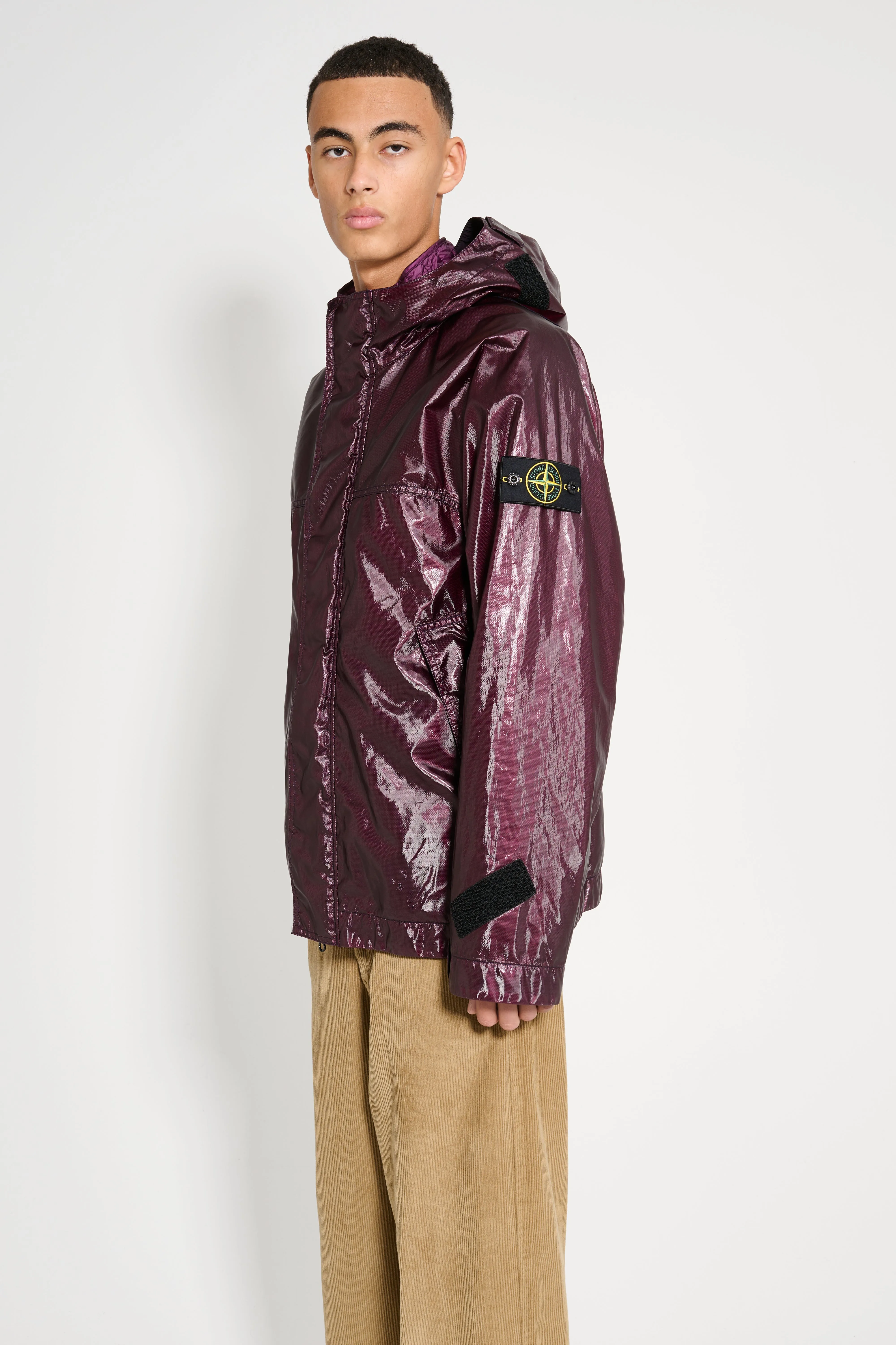 Stone Island Glass Cover T-C Jacket Dark Burgundy