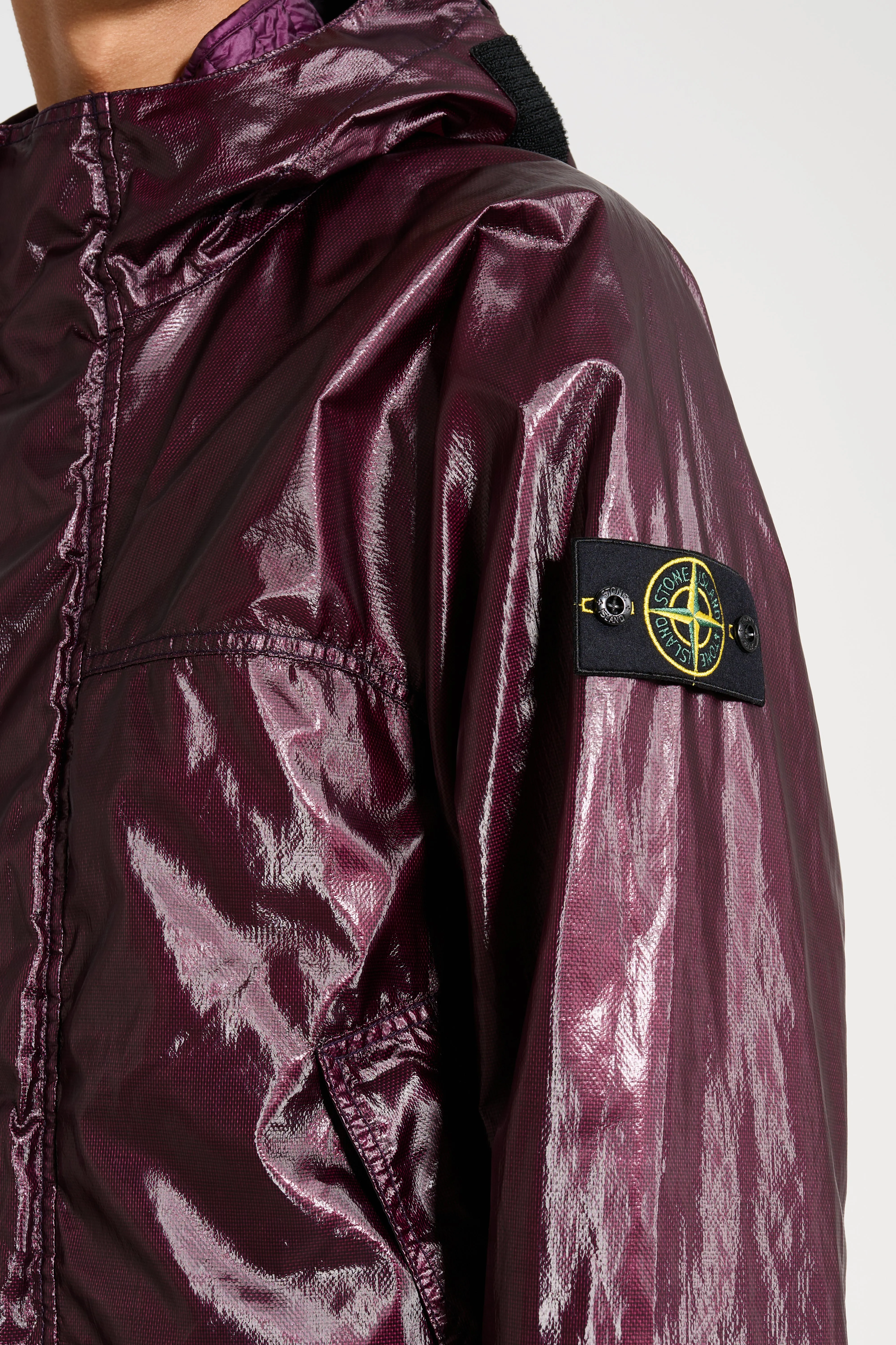 Stone Island Glass Cover T-C Jacket Dark Burgundy