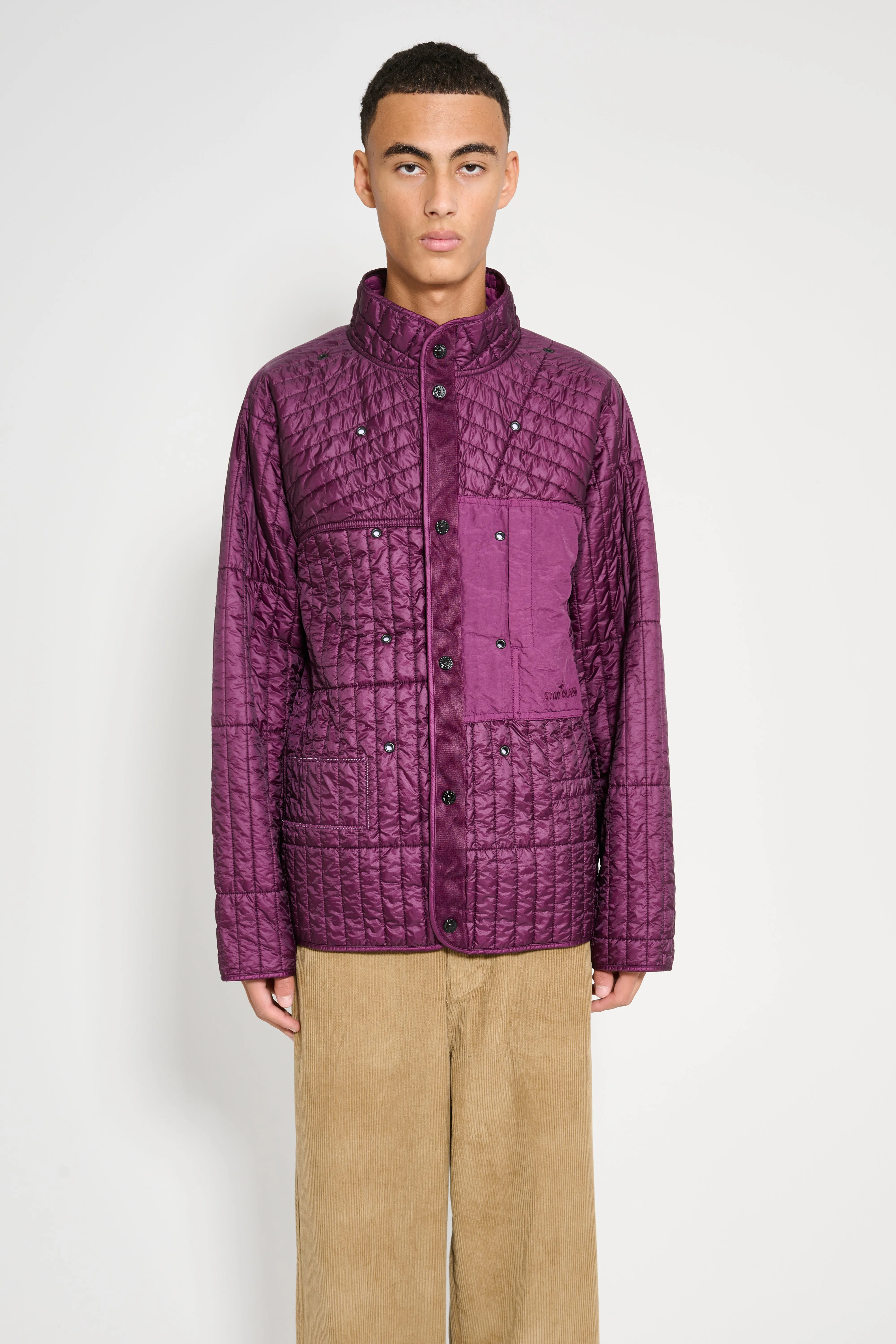 Stone Island Glass Cover T-C Jacket Dark Burgundy