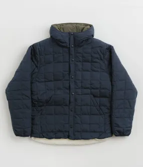 Taion Reversible Down Hooded Jacket - Dark Navy / Olive / Ivory