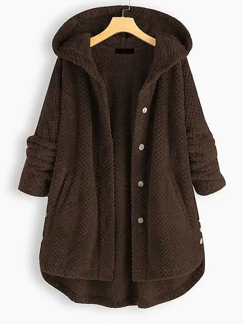 Teddy Coat with Hood: Women's Sherpa Jacket for Fall and Winter