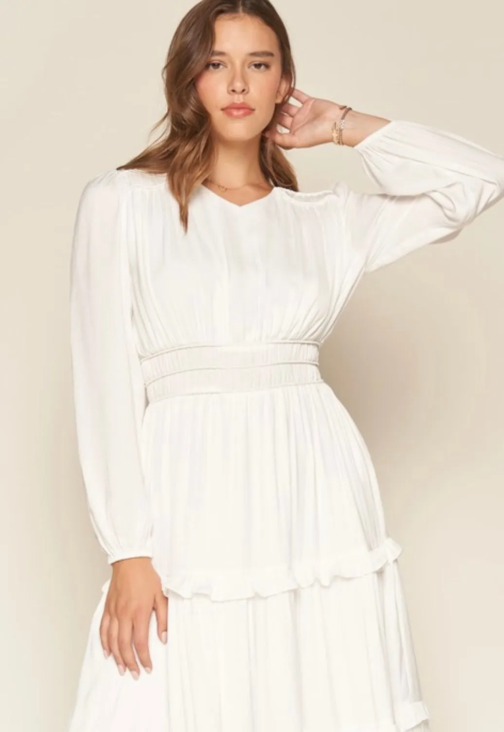 The Genevieve White Maxi Dress