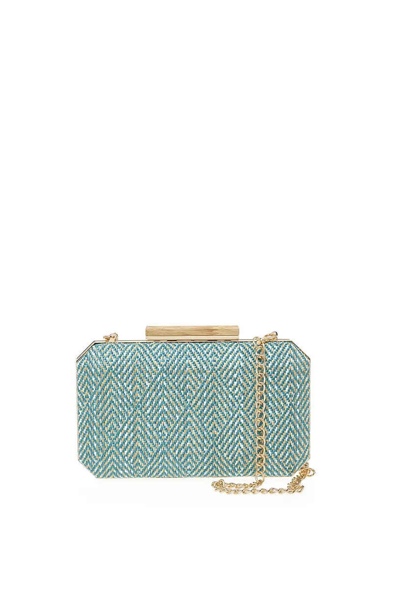 VERDE FASHION | Pochette paglia rombi